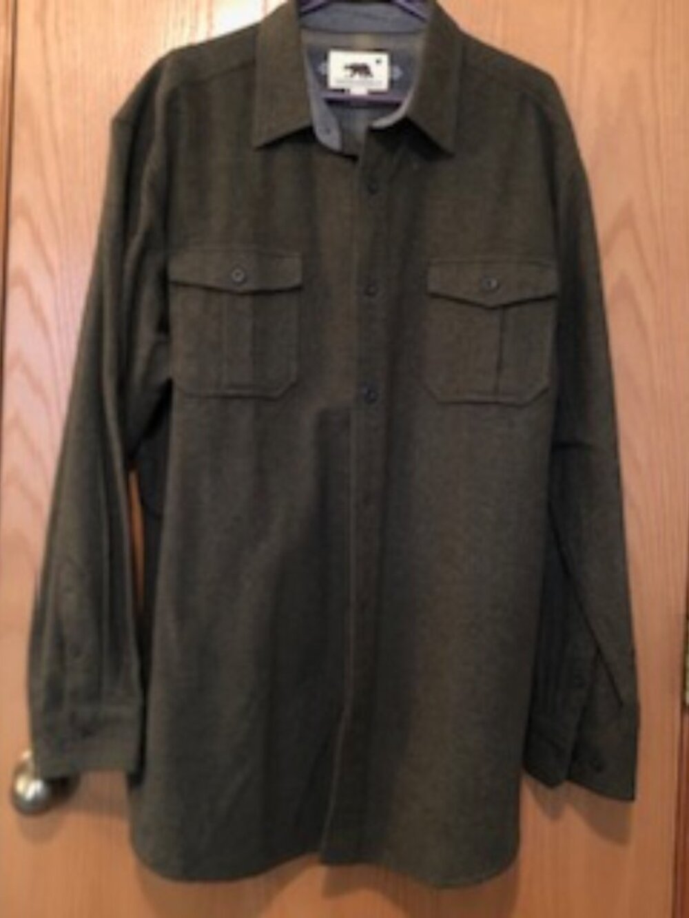NWOT Dakota Grizzly Cotton Men's Plus 2X Shirt Sage Green "Army Heather" XXL